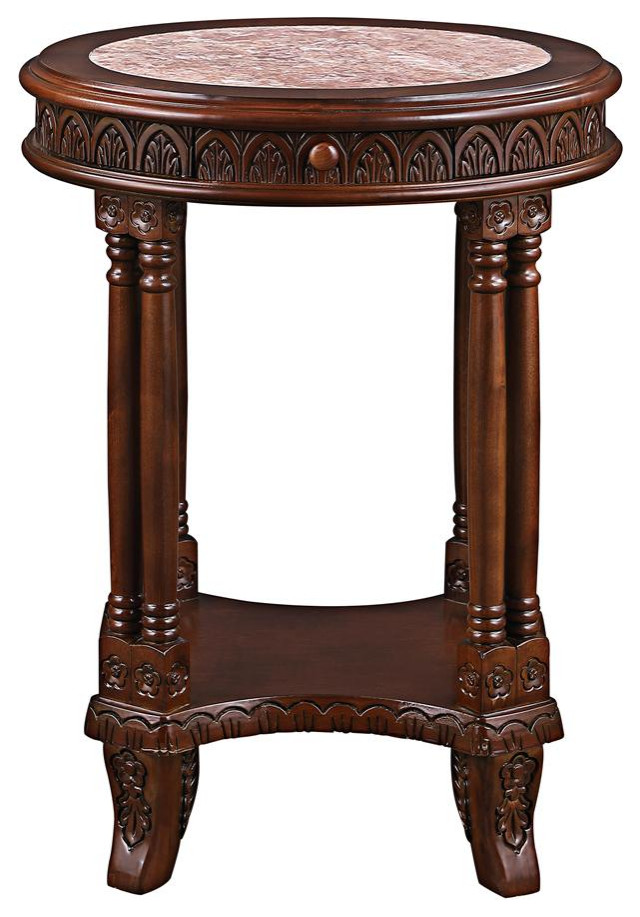 Design Toscano Balfour Inlaid Marble Colonnade Table   Traditional   Side Tables And End Tables   by Kolibri Decor  Houzz