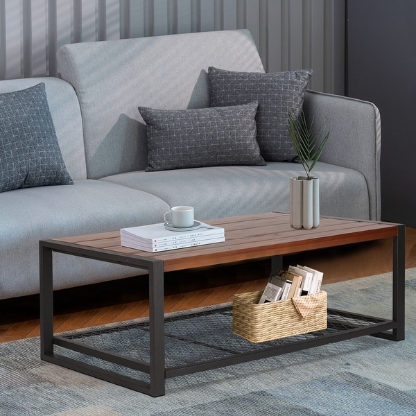 Coffee Table with a Natural Reclaimed Wood Finish， for Living room