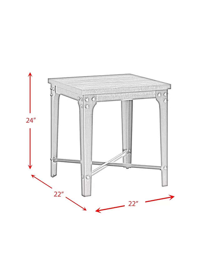 Picket House Furnishings Cera Square End Table with USB