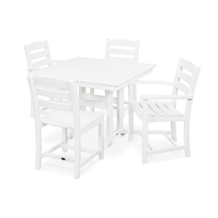 Polywood La Casa Café 5-Piece Farmhouse Dining Set with Trestle Legs PWS436-1