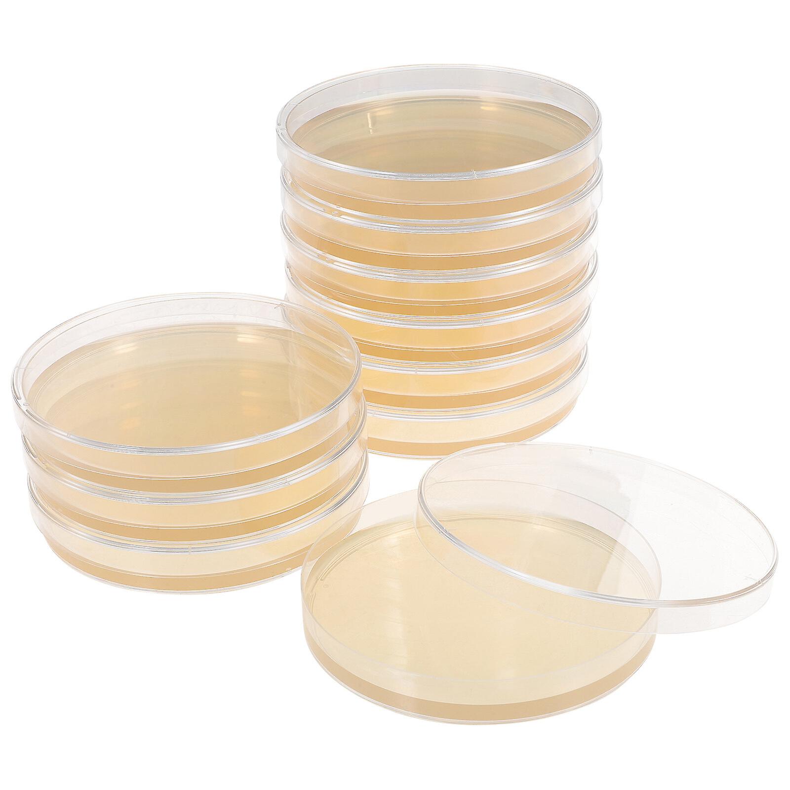 10pcs Agar Plates Portable Prepoured Agar Petri Dishes Science Fair Projects Supplies