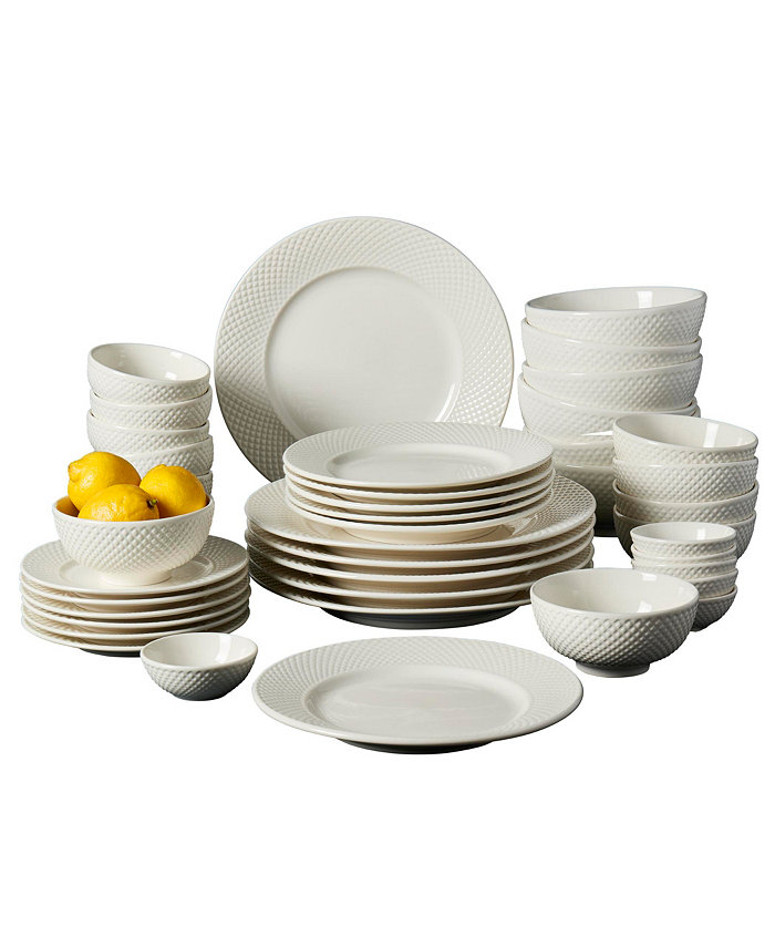 Tabletops Unlimited Inspiration by Denmark Amelia 42 Pc. Dinnerware Set Service for 6