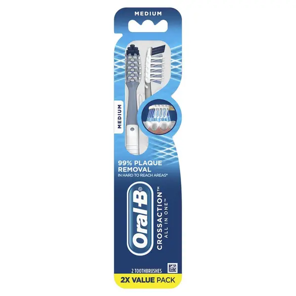 Oral-B Crossaction Toothbrush Twin Pack