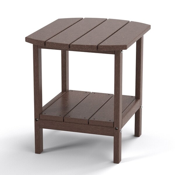 2Tier Adirondack Side Table，Outdoor End Tables HDPE AllWeather Resistant