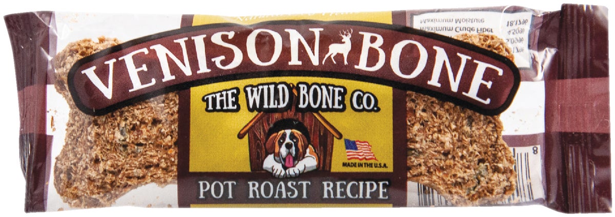 The Wild Bone Company Venison Bone Pot Roast Dog Treat 1 Oz. (Pack of 24)