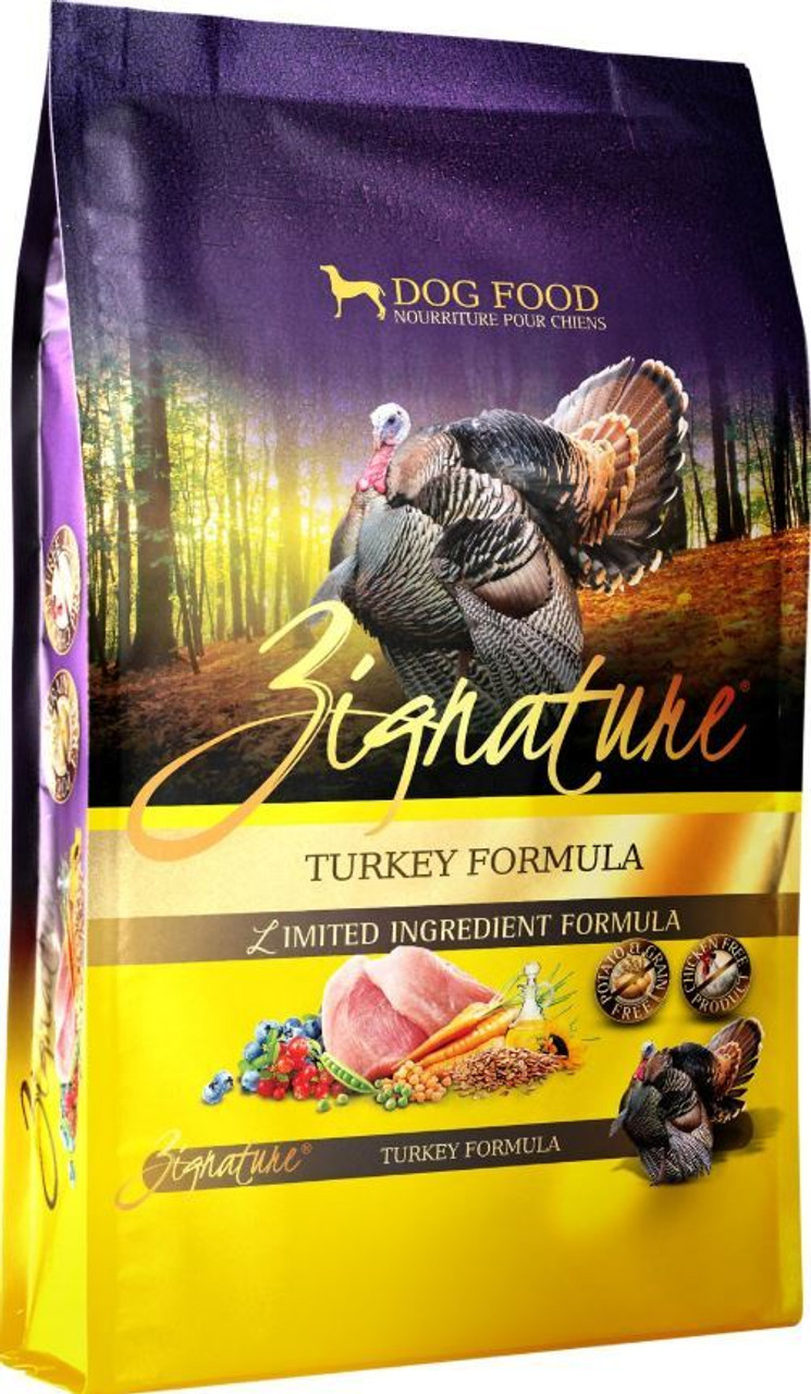 Zignature Grain Free Limited Ingredient Turkey Formula Dry Dog Food， 27 Lbs.