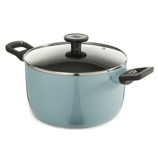 Berghoff Sage And Slate Non stick Aluminum Stockpot With Glass Lid