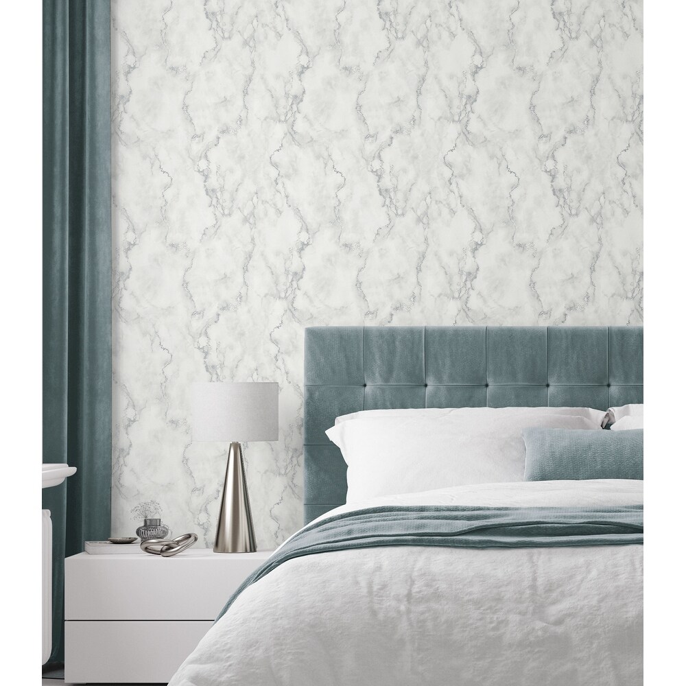 NextWall Faux Marble Peel and Stick Removable Wallpaper   20.5 in. W x 18 ft. L