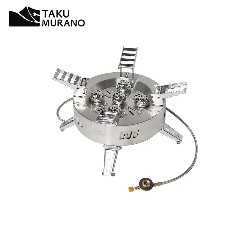 Outdoor Gas Burner Windproof Camping Stove Portable Folding Ultralight Split Lighter Tourist Equipment For Hiking