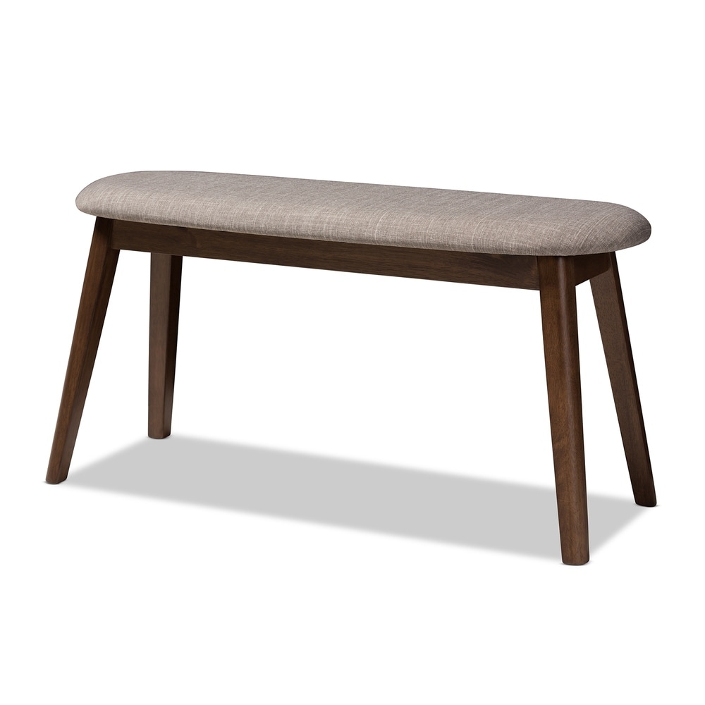 Mid Century Fabric Upholstered Bench by Baxton Studio