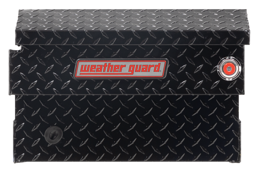 Weather Guard Saddle Truck Tool Box Aluminum Compact Gloss Black