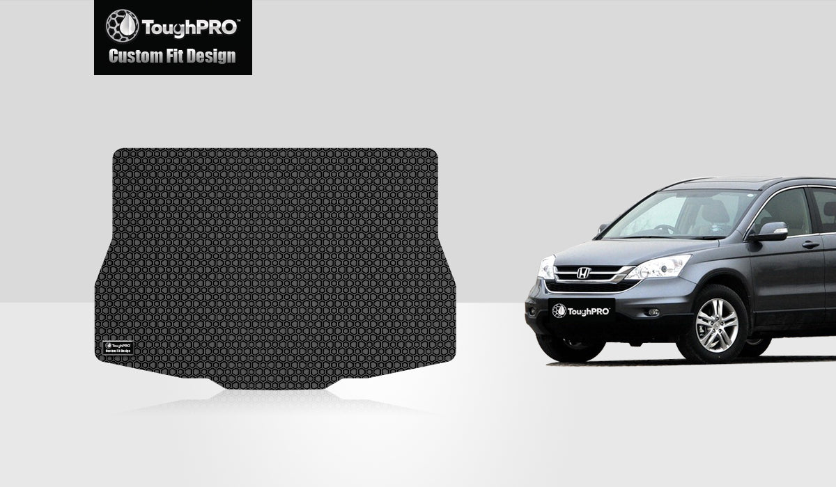 ToughPRO - Cargo Mat Compatible with HONDA CRV - All Weather Heavy Duty (Made in USA) - Black Rubber - 2010