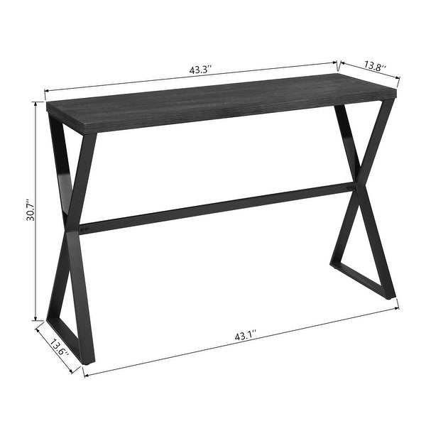 Homy Casa Industrial Wooden Console Table