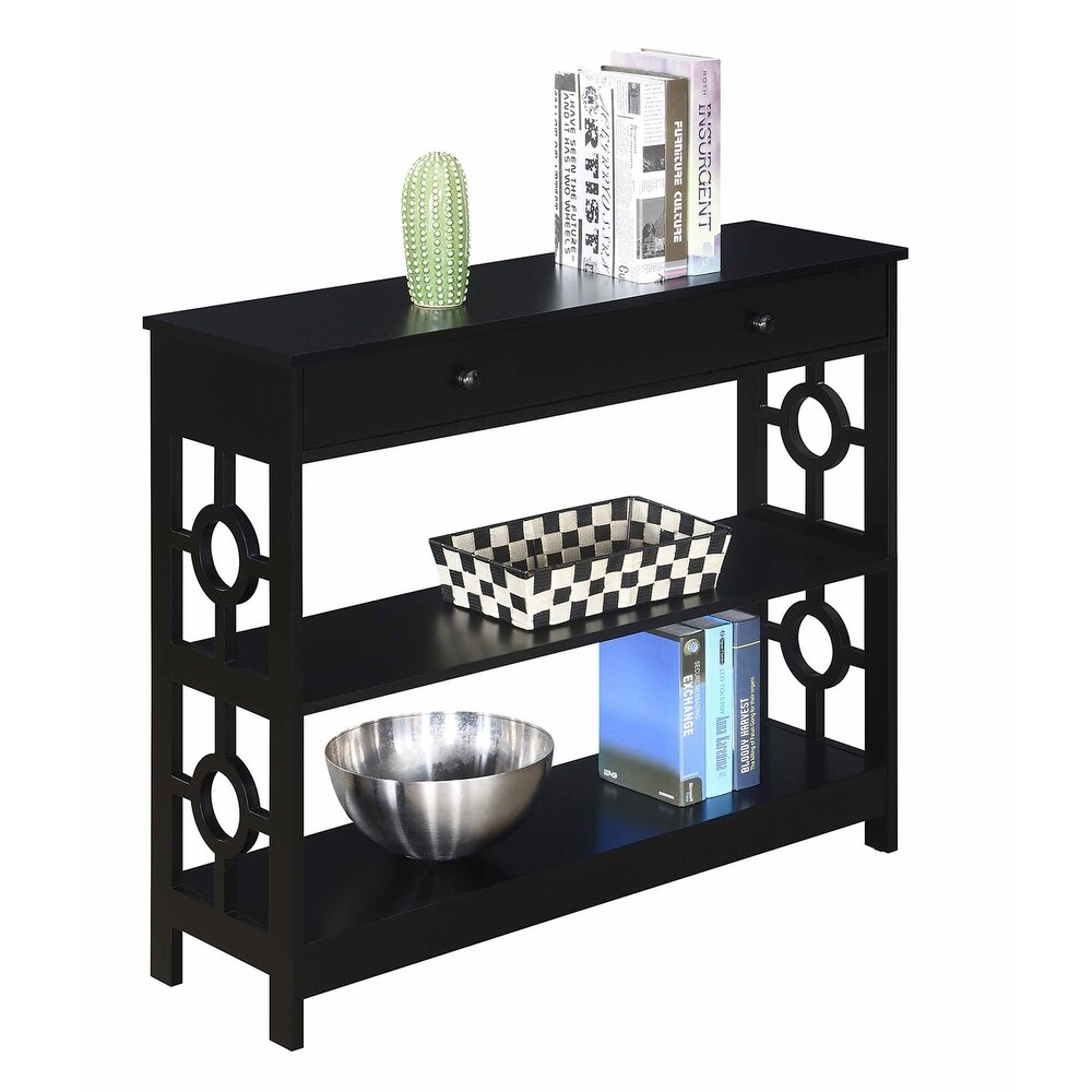 Convenience Concepts Ring 1 Drawer Console Table with Shelves