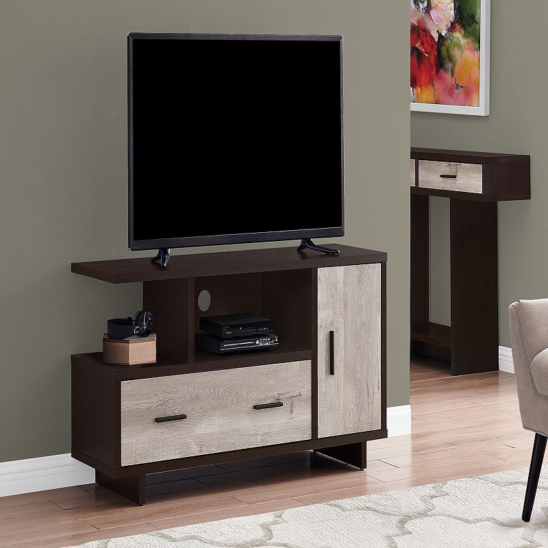 47.25 Taupe Brown Contemporary Rectangular TV Stand