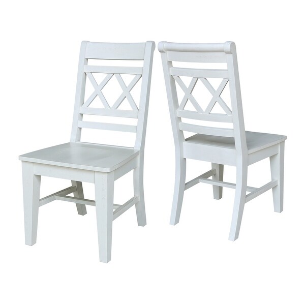 Double X-Back Chair， Set of Two
