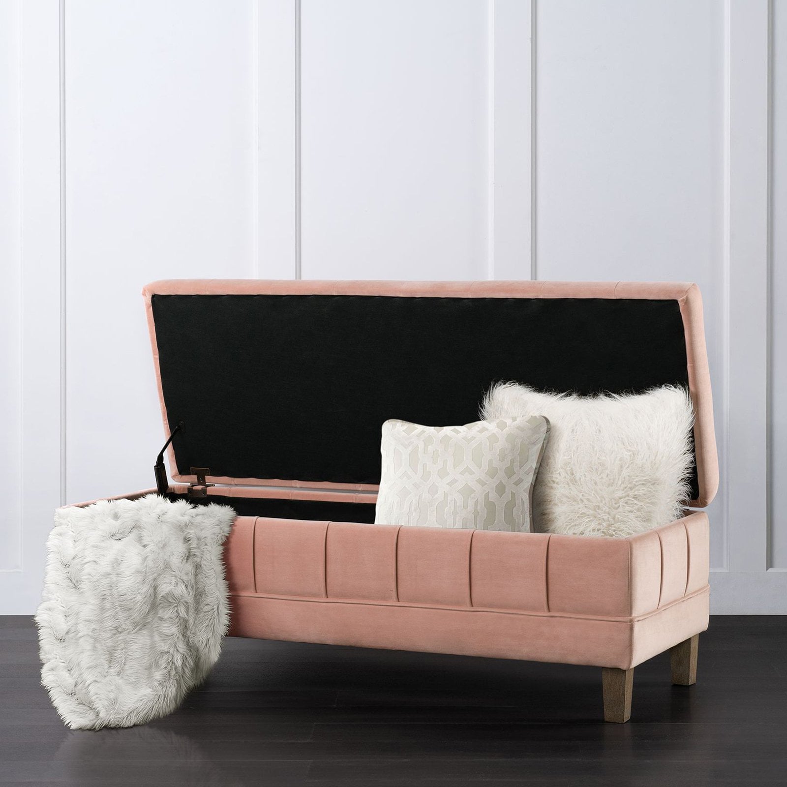 Picket House Furnishings Jude Tufted Velvet Bedroom Bench