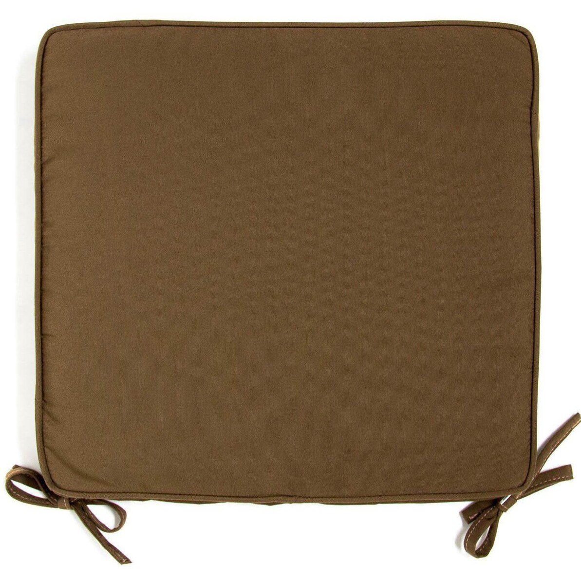 Sunbrella Canvas Cocoa Medium Outdoor Replacement Seat Cushion W/ Piping By Signature