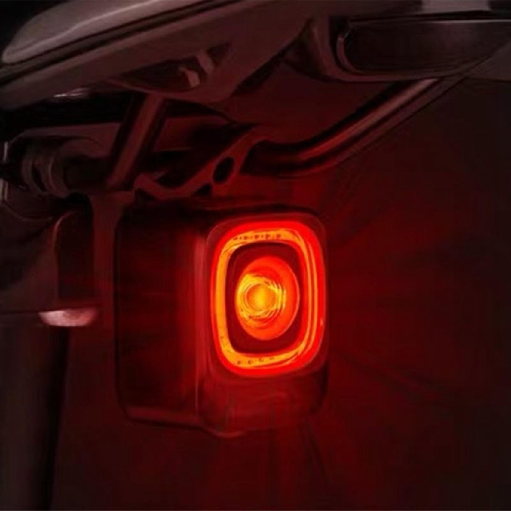 2x Bicycle Intelligent Automatic Brake Sensor Light Bicycle Tail Light Bicycle Tail Light Seemee 2