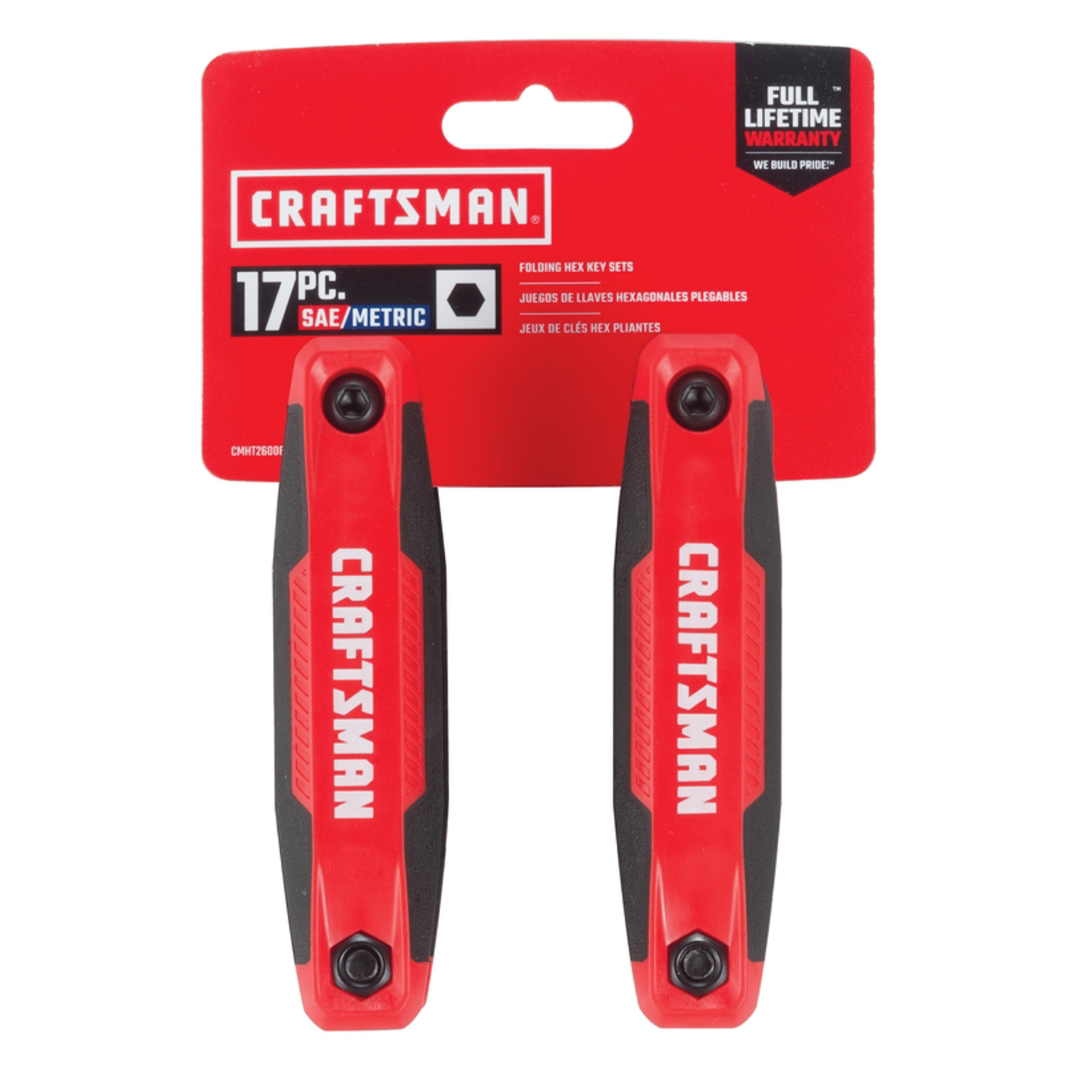 Craftsman Metric and SAE Fold-Up Hex Key Set 2 pk