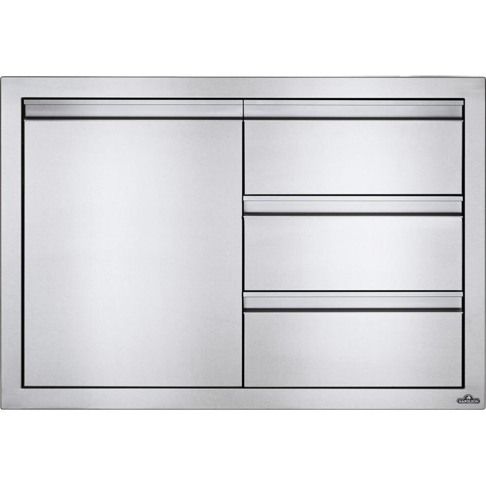 Napoleon 36-Inch Stainless Steel Single Door and Triple Drawer