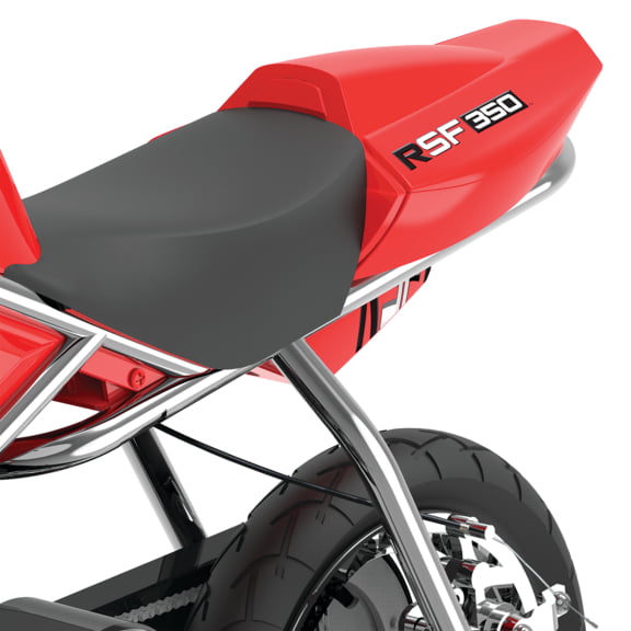 Razor RSF350 Mini Electric Motor Bike - Black/Red, up to 14 mph, 10" Pneumatic Tires, 24V Powered Ride-On for Ages 13+, Unisex