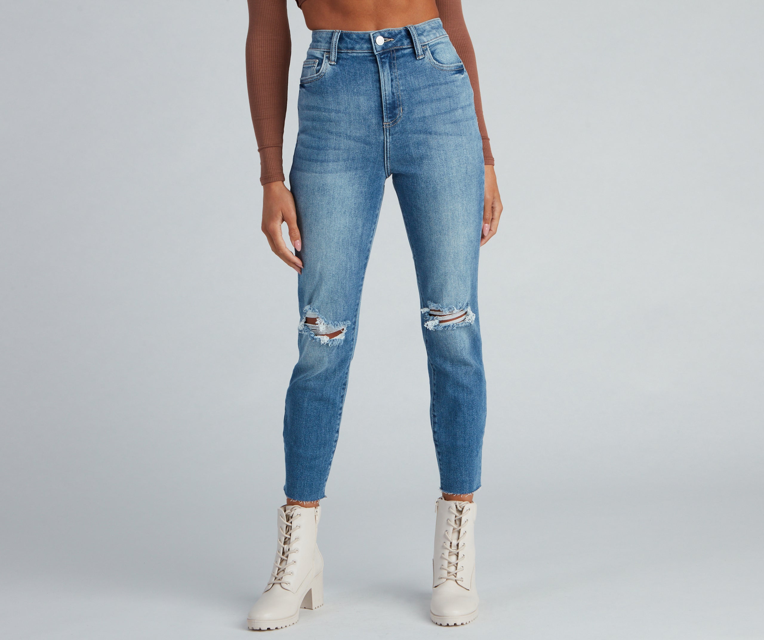 Trendy Everyday High-Rise Skinny Jeans