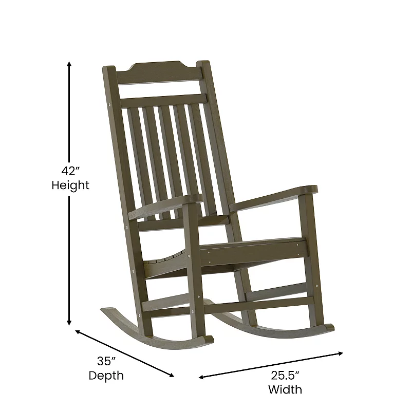 Flash Furniture Winston All-Weather Rocking Chair