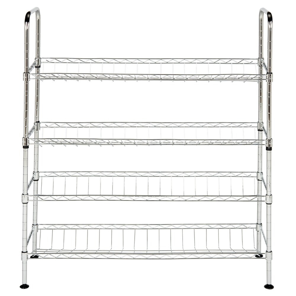 SAFAVIEH Storage Collection Lidia Chrome Wire Adjustable Shoe Rack   29.5\