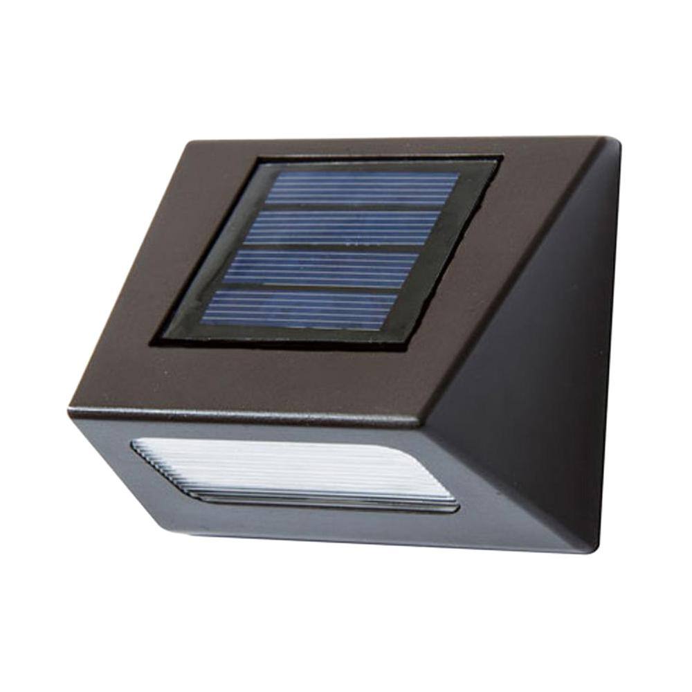 Hampton Bay Solar Bronze Integrated LED Downcast Deck Light (4-Pack) 43039