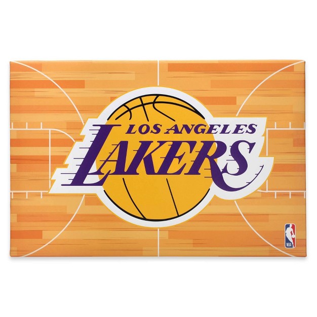 Nba Los Angeles Lakers Court Canvas Wall Sign