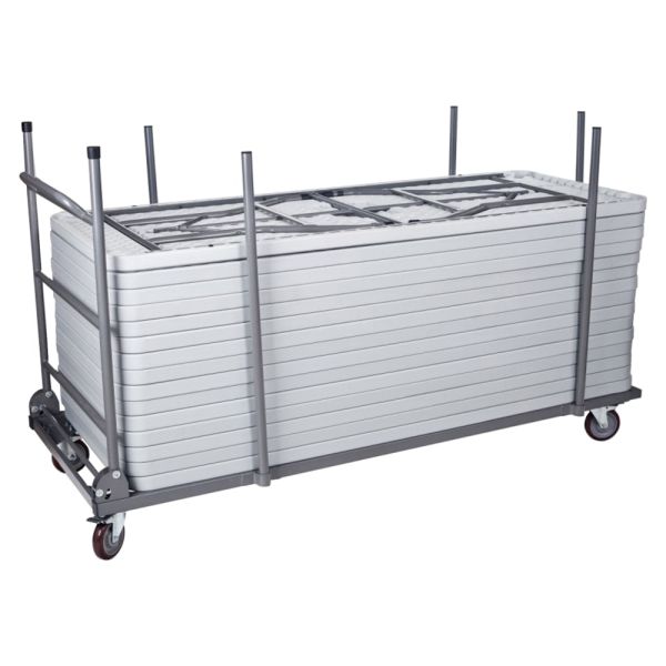 Lorell Blow Mold Rectangular Table Trolley Cart