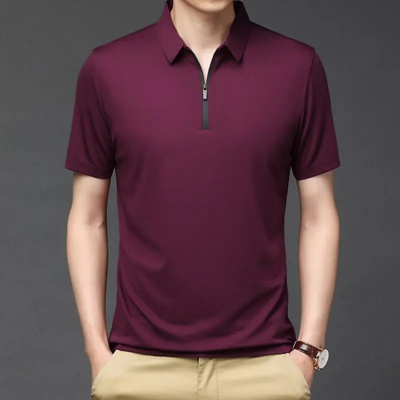 Ice Silk Polo Shirt for Men