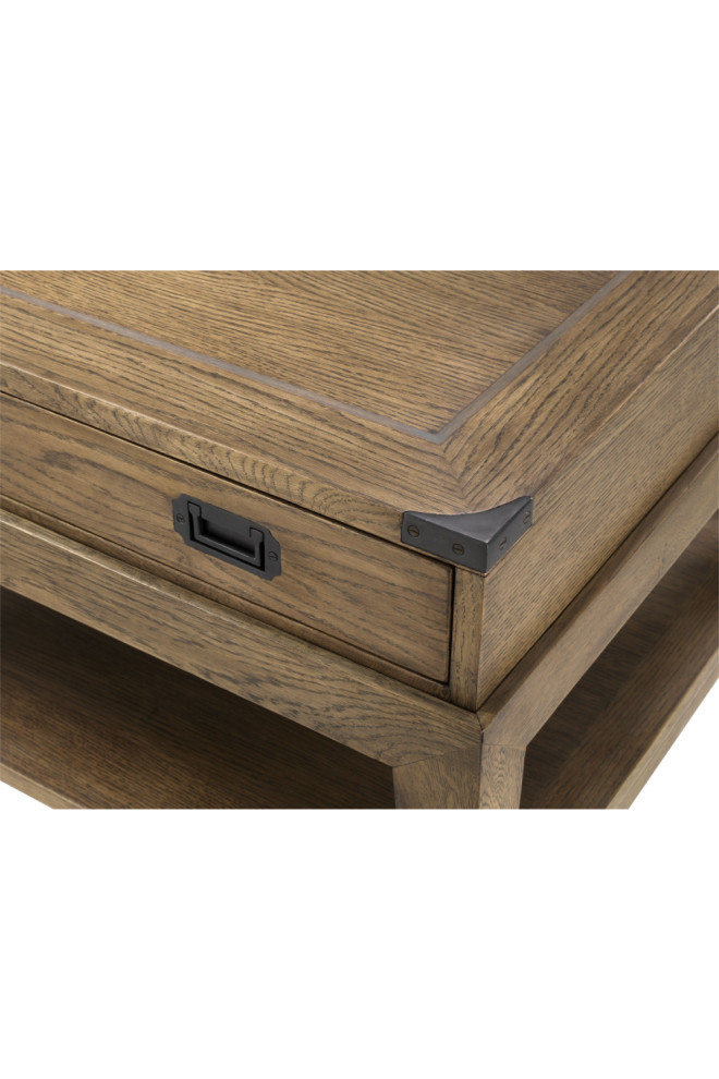 Wooden Side Table  Eichholtz Military   Rustic   Side Tables And End Tables   by Oroa   Distinctive Furniture  Houzz