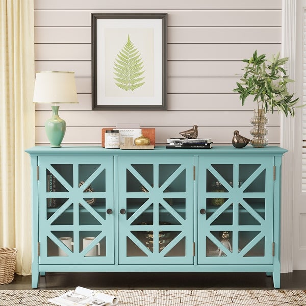 Modern Console Table Sideboard for Living Room With 3 Doors