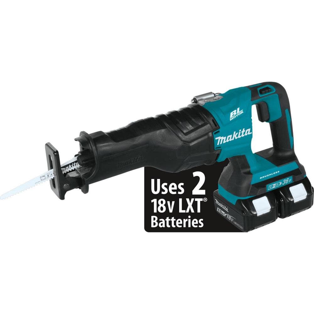 Makita 18V X2 LXT Lithium-Ion (36V) Brushless Cordless Recipro Saw Kit (5.0Ah) XRJ06PT from Makita