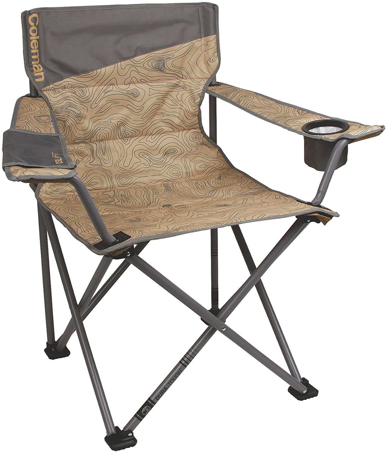 Coleman Big-N-Tall Quad Camping Chair， Tan/Brown