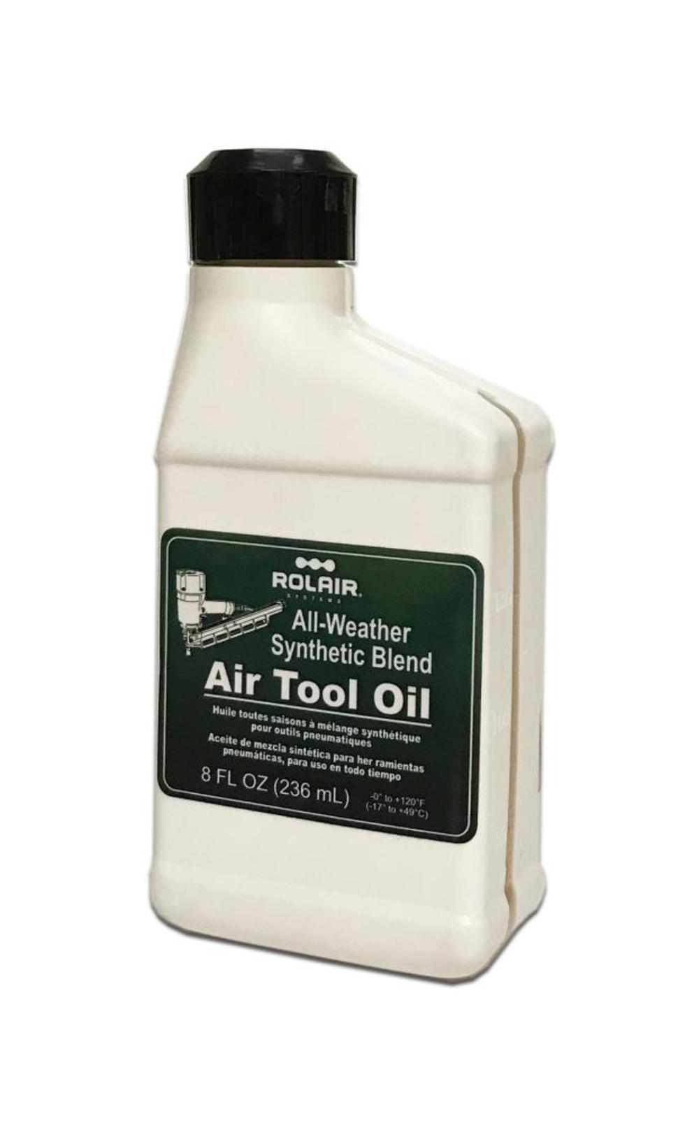 Rolair 8 ounce (Bottle) Synthetic All-Weather Air Tool Oil OILTOOL8 from Rolair