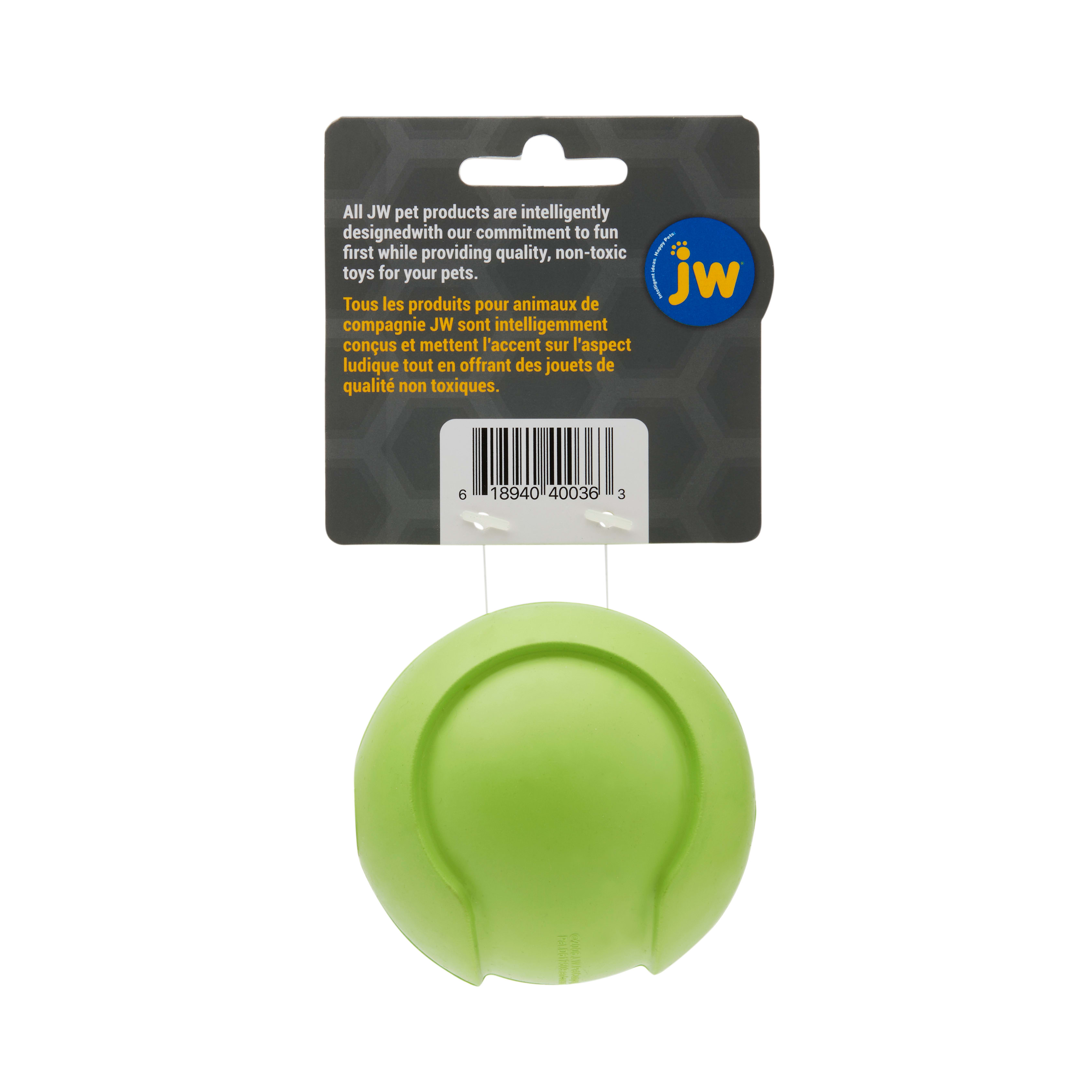 JW Pet iSqueak Bouncin Baseball Dog Toy， Medium， 3 D