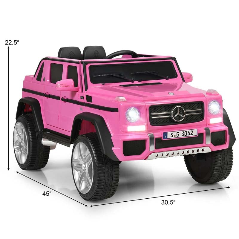 12V Mercedes-Benz G650-S Licensed Kids Ride-On Car, Electric Riding Toy Truck with Remote & Spring Suspension