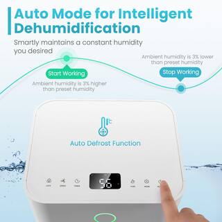 Costway 1750 sq. ft. 32-Pints Dehumidifier with Auto Defrost and 24H Timer Drain Hose ES10103US-WH