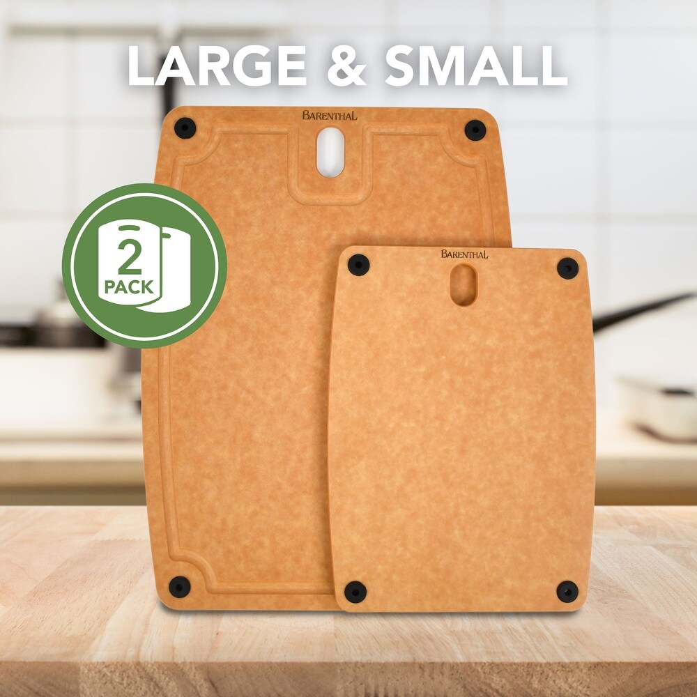 BPA free Eco Composite Reversible Cutting Board Set (2 pc.)   Brown