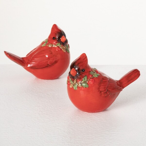 Cardinal Tabletop Figurine Multicolor 2.5H Dolomite Set of 2