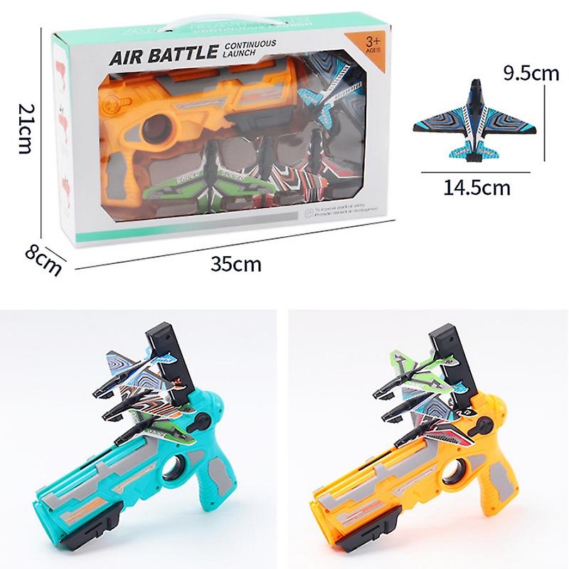 Catapult Plane Gun Air Battle Game One-click Ejection Model Airplane Launcher Toy Catapult Plane Gun With Glider Planes