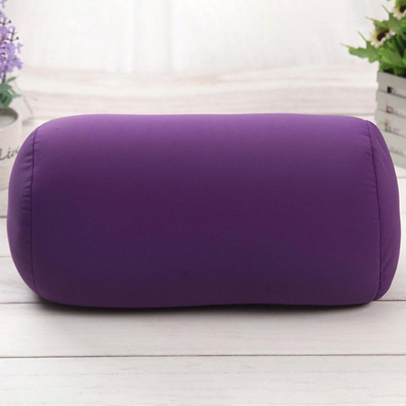 Cervical Neck Roll Memory Foam Pillow, Sleeping Cylinder Bolster, Dark Blue