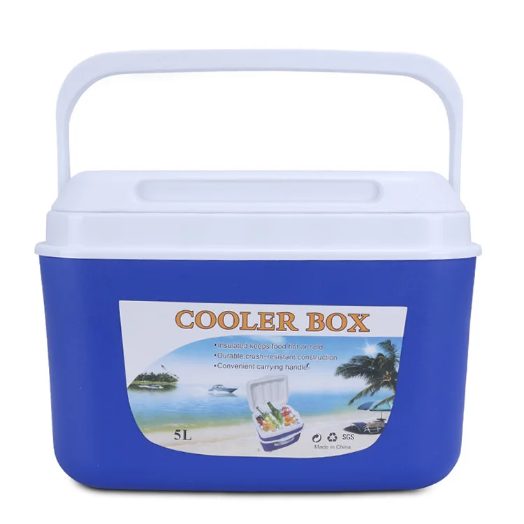 5L Plastic Ice Cooler Box For Outdoor Picnic Hiking Camping