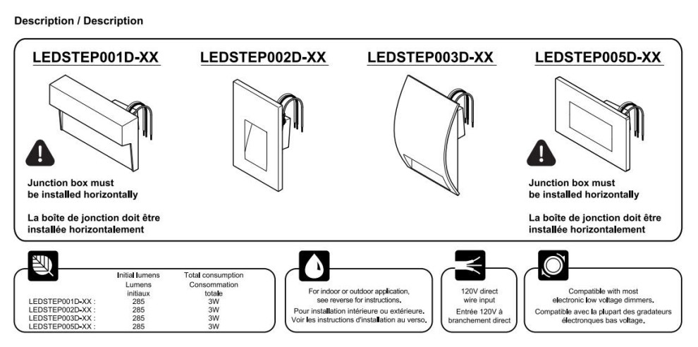 DALS Lighting LEDSTEP002D 5 quotTall LED Step Light   3000K  amp120   Modern   Stair And Step Lights   by Buildcom  Houzz