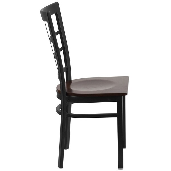 Steel Window Back Restaurant Chair - 16.5