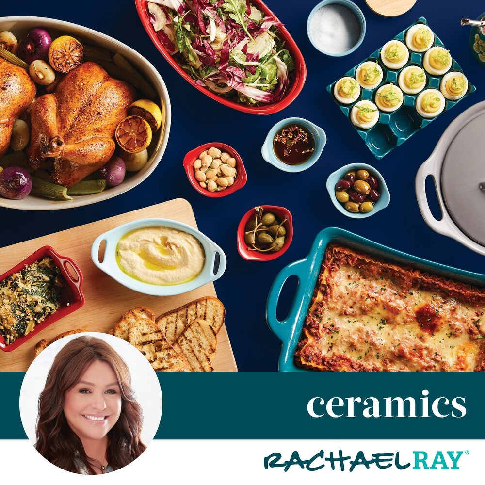 Rachael Ray Ceramics Oval Au Gratin Set  2 Piece