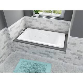 American Standard EverClean 60 in. x 32 in. Reversible Drain Whirlpool Tub in White 2422LC.020